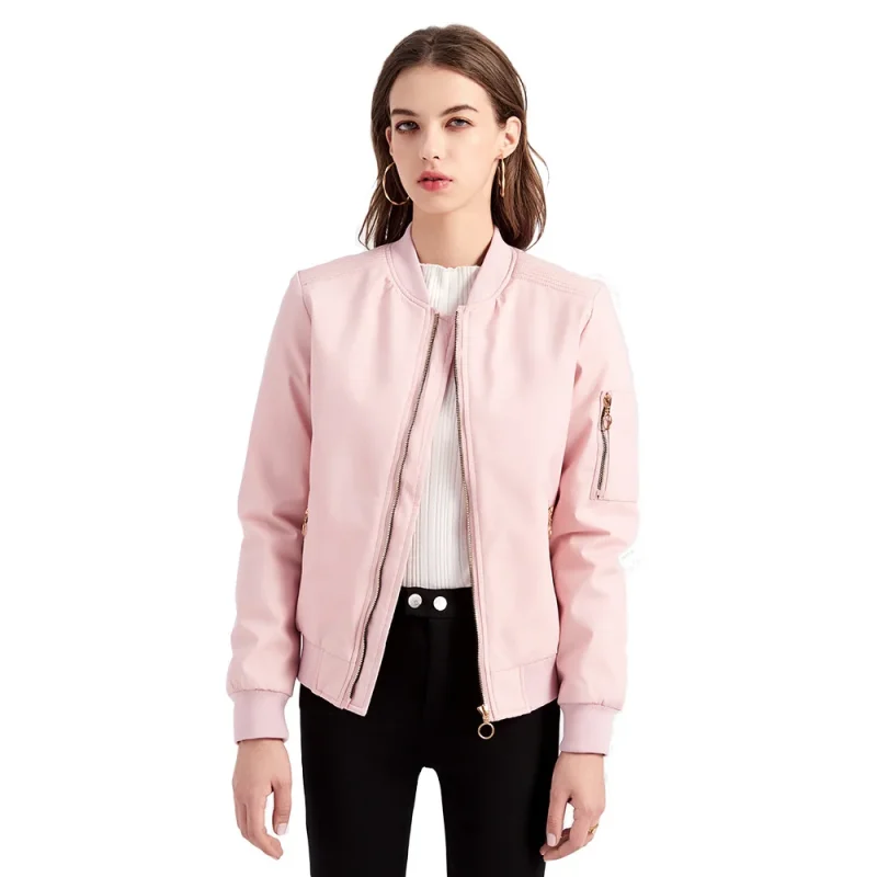 Women's Jackets 2023 Spring Autumn Clothes Casual Baseball Coat - Image 4