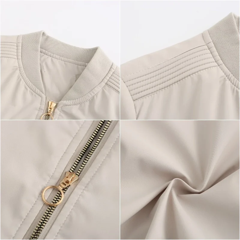 Women's Jackets 2023 Spring Autumn Clothes Casual Baseball Coat - Image 11