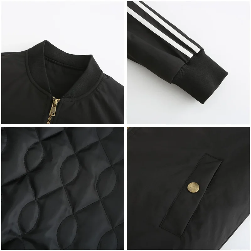 Coats Female Casual Harajuku Baseball Jackets Long Sleeve Outwear - Image 10