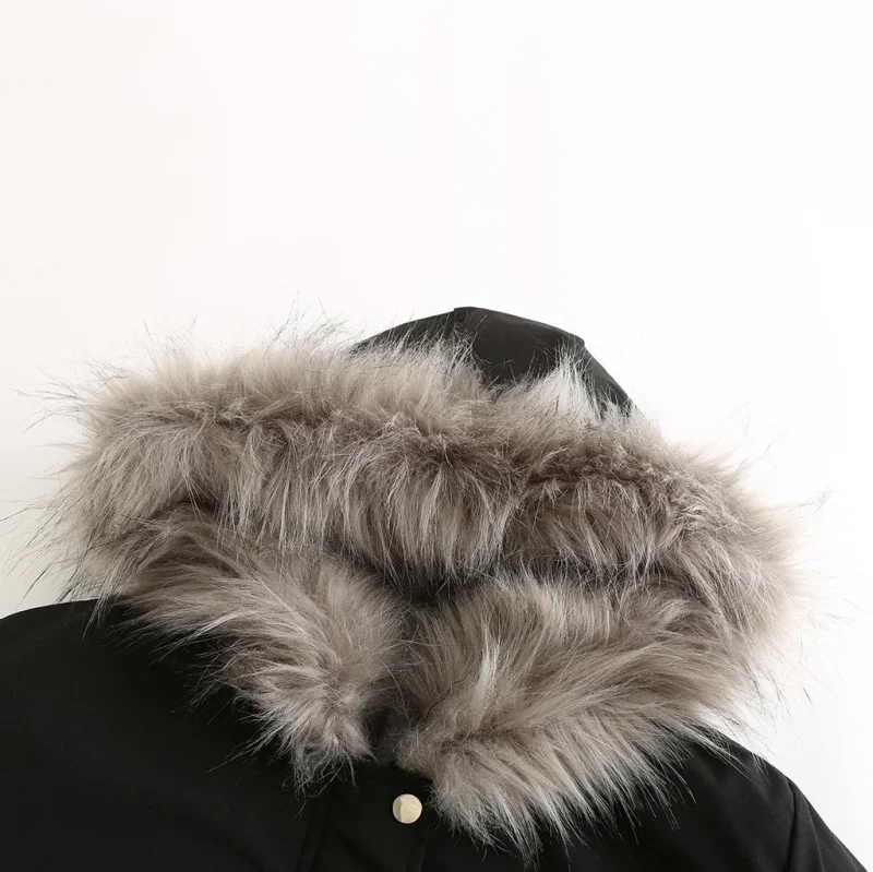 Fur Jacket Thick Warm Plus Velvet Outwear 2021 Parkas Female Padded Coats - Image 9
