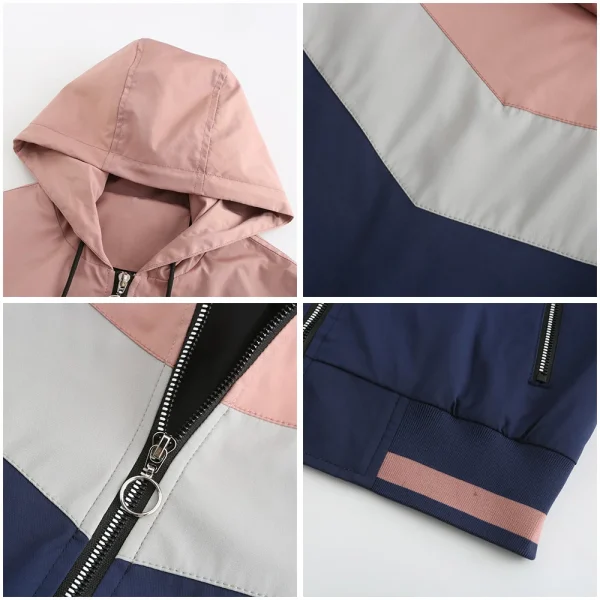 Women's Thin Windbreaker Jacket Spring Autumn Hooded - Image 14