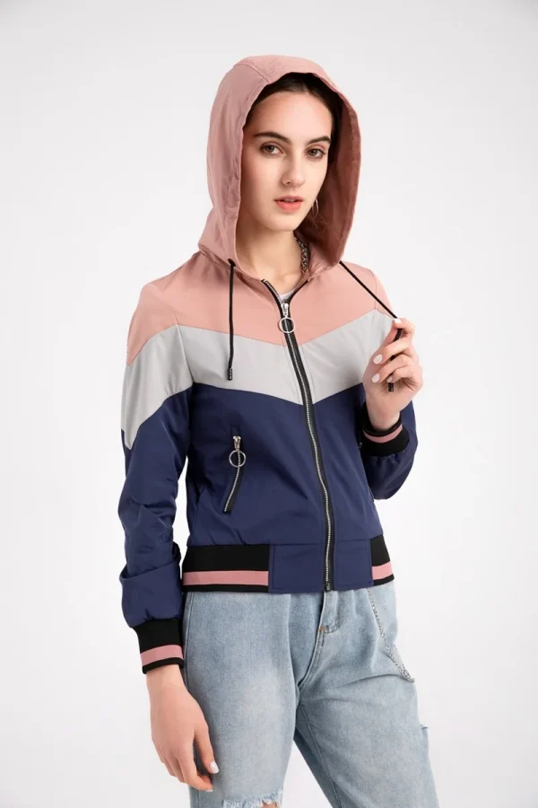 Women's Thin Windbreaker Jacket Spring Autumn Hooded - Image 10