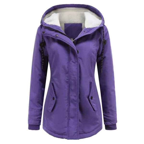 Winter Clothes Thick Warm Padded Coats Women Plus Velvet Hooded Jacket