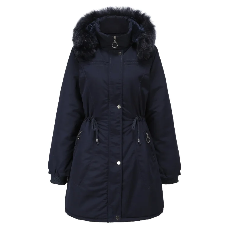 Faux Fur Collar Hooded Parkas 2024 Fashion - Image 3