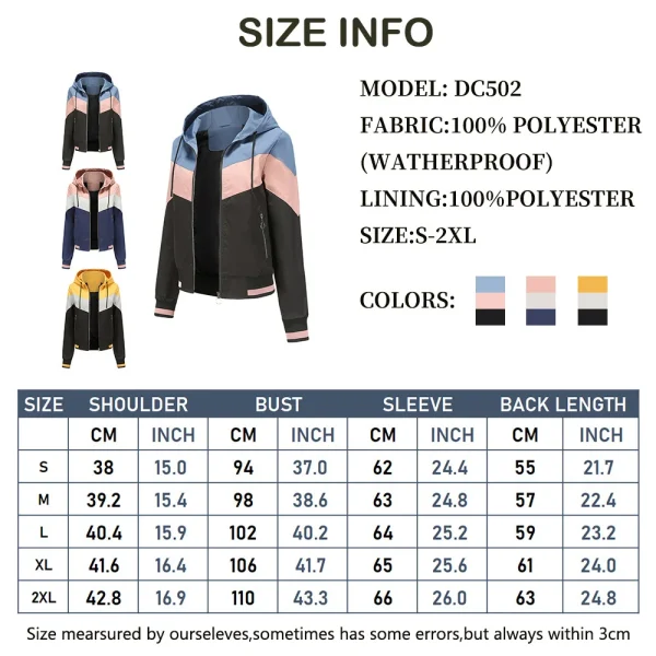 Women's Thin Windbreaker Jacket Spring Autumn Hooded - Image 7