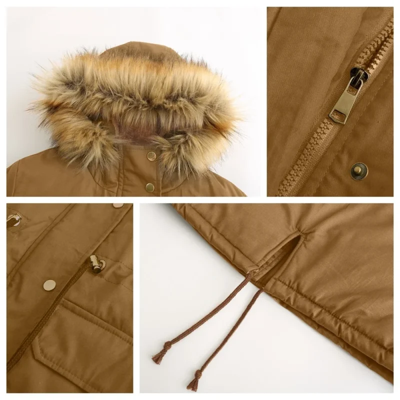 Winter Outwear Thick Warm Parkas 2024 Women's Coat Faux Fur - Image 5