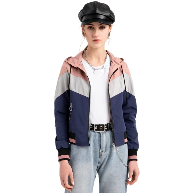 Women's Thin Windbreaker Jacket Spring Autumn Hooded - Image 4