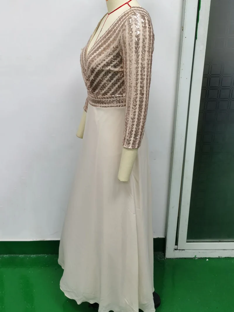 Sexy vintage backless Sequin maxi summer dress - Image 12