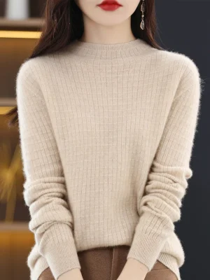 Women New 100% Merino Wool Sweater Autumn Fashion