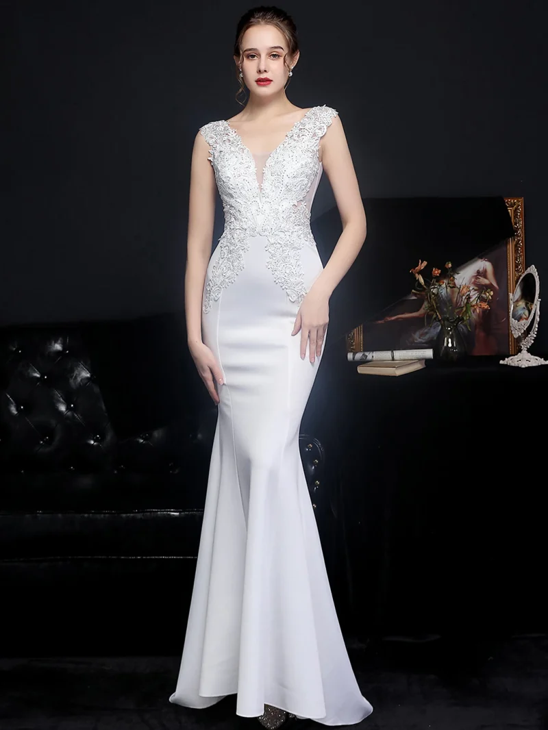 Sexy see through white Diamonds maxi summer dress - Image 10