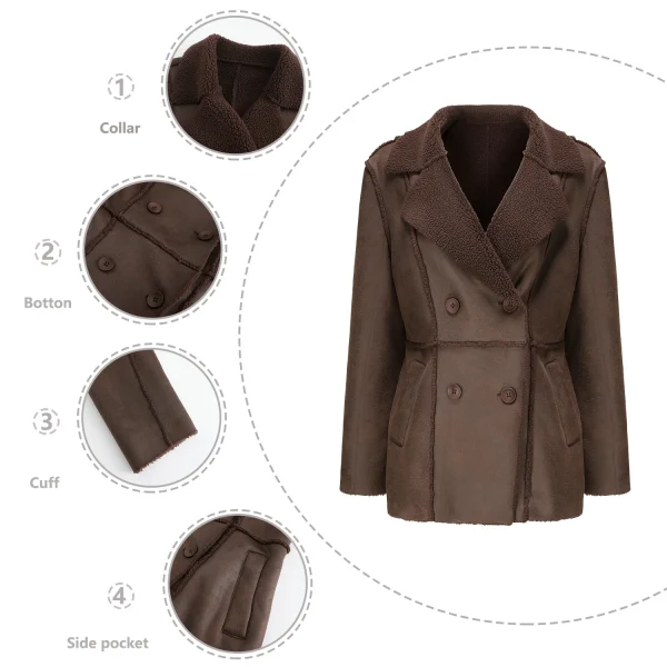 Fashion Suede Leather Jacket Women 2024 Office - Image 10