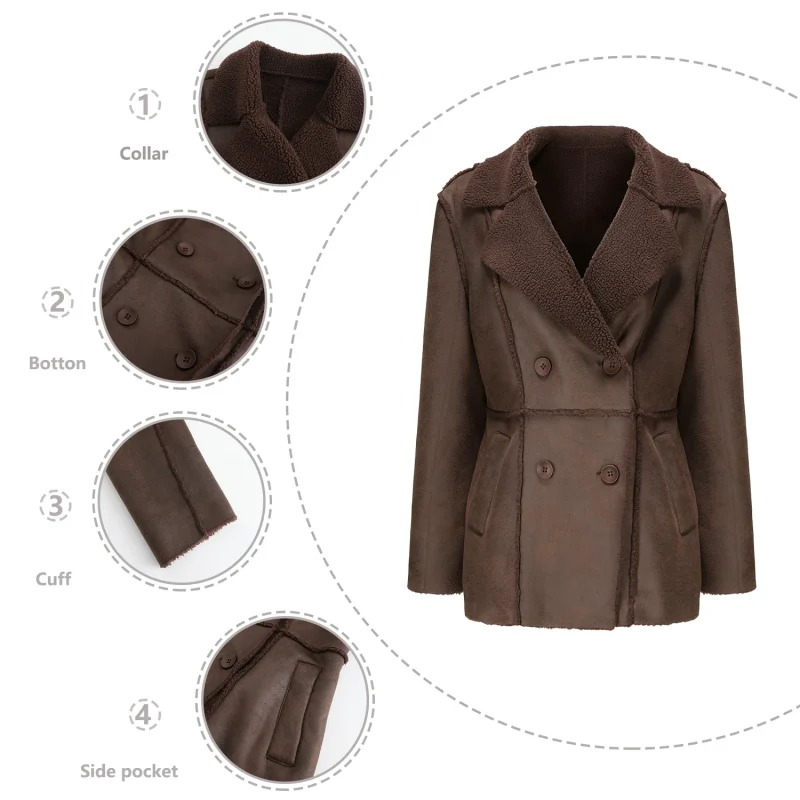 Fashion Suede Leather Jacket Women 2024 Office - Image 10