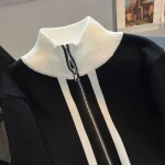 Zipper Knitted Cardigan Outerwear Women Korean Fashion Autumn - Image 11