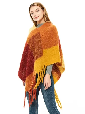 Winter New Cape Women’s Sweater Shawl V Neck