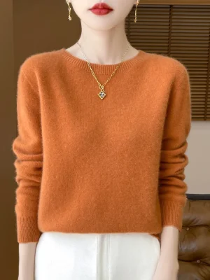 Sweater New Fashion Cashmere Tops Bottoming Long Sleeve Knitwear