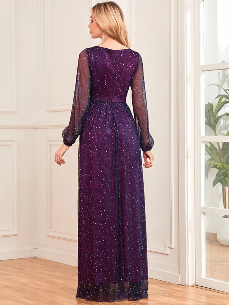 Sexy see through maxi sequin summer dress - Image 10