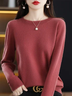 Women’s O-neck Pullover Casual Knitted Tops