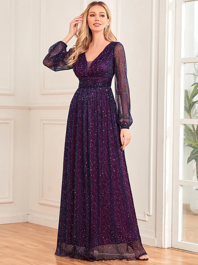 Sexy see through maxi sequin summer dress - Image 9