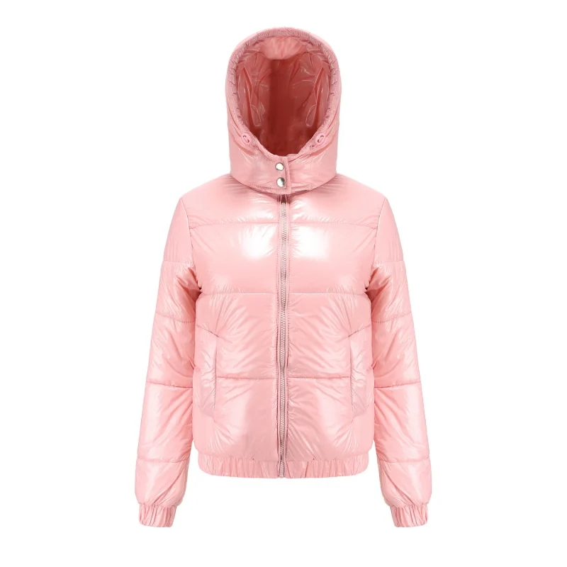 Winter Hooded Zip Up Cotton Padded Jacket Women - Image 9