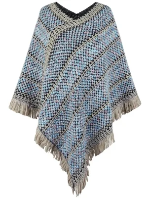 Sweater Coat Women Oversize Loose Knitted Poncho Female