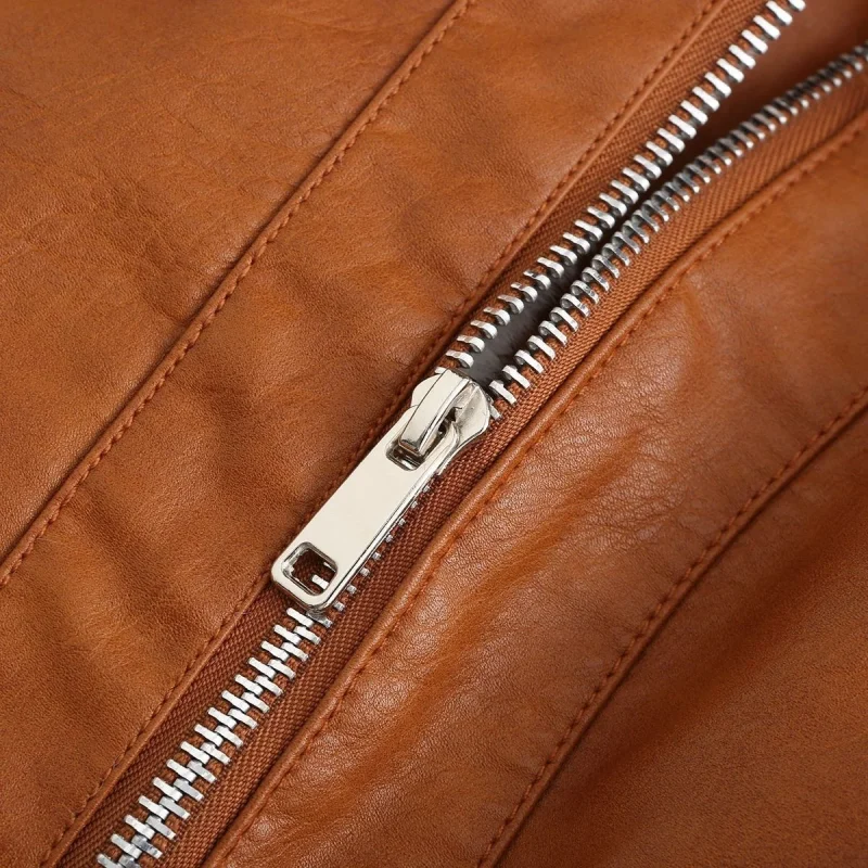 Winter Fleece Lined Thick Warm Leather Jacket Women - Image 17