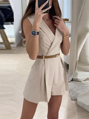 Elegant Women’s Jumpsuit With Belt