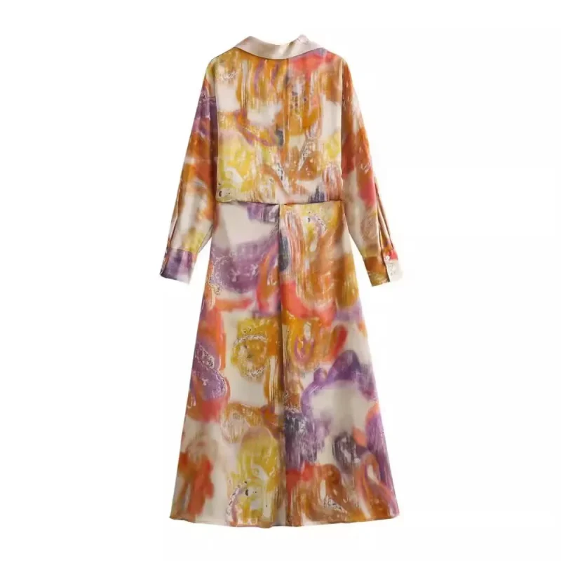 Fashion Summer Floral Printed Shirt Dresses for Women - Image 4