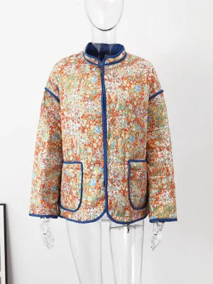 Women’s Jacket Loose Vintage Flower