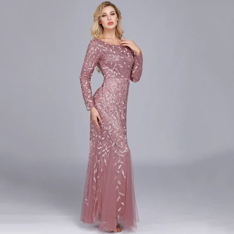 Sexy vintage Maxi Sequin cocktail Summer Dress Long Bridesmaid Prom Dresses - Image 23