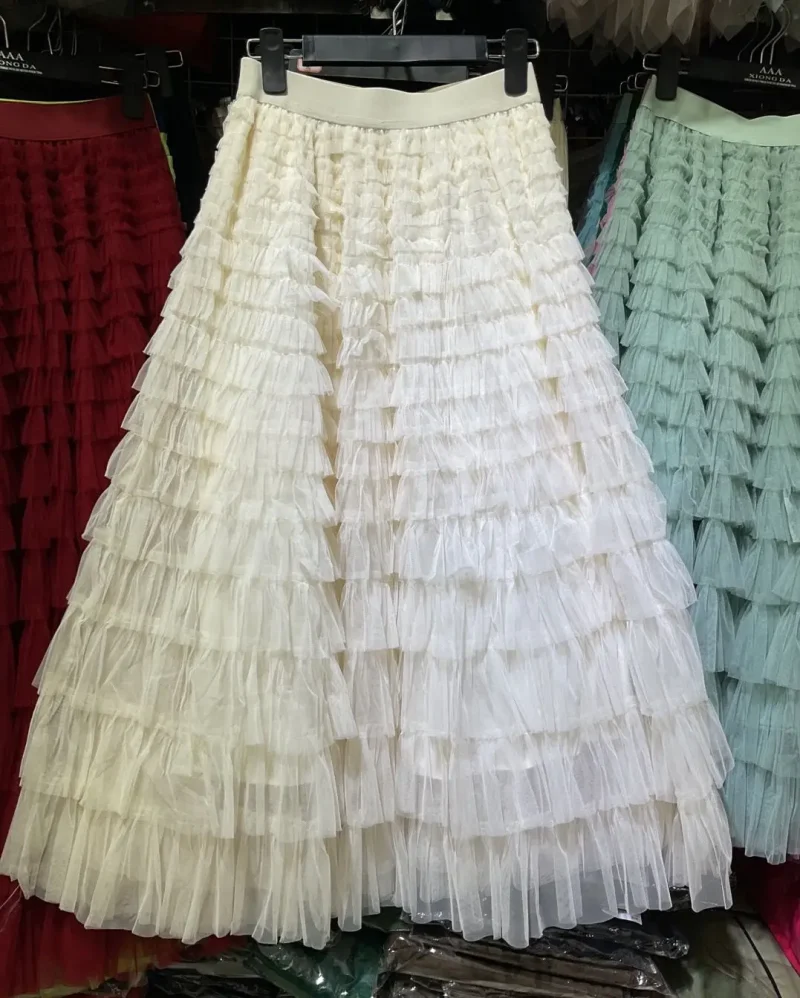 Summer Tutu Cake Skirts Women Elegant Cascading A Line - Image 8