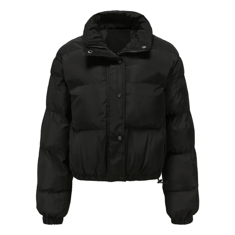 Female Solid Color Warm Loose Casual Cotton Jackets - Image 8