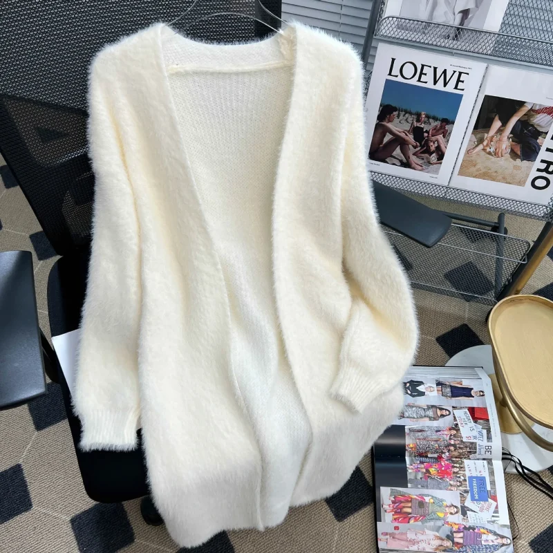 Fashion Soft Long Cardigan Women 2024 Casual Loose Knitted Sweaters - Image 7