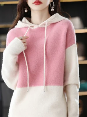 Wool Knitted Sweater Women’s Hoodie