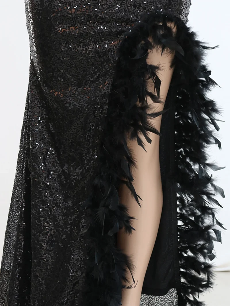 Sexy vintage backless Sequin maxi bodycon summer dress women - Image 7