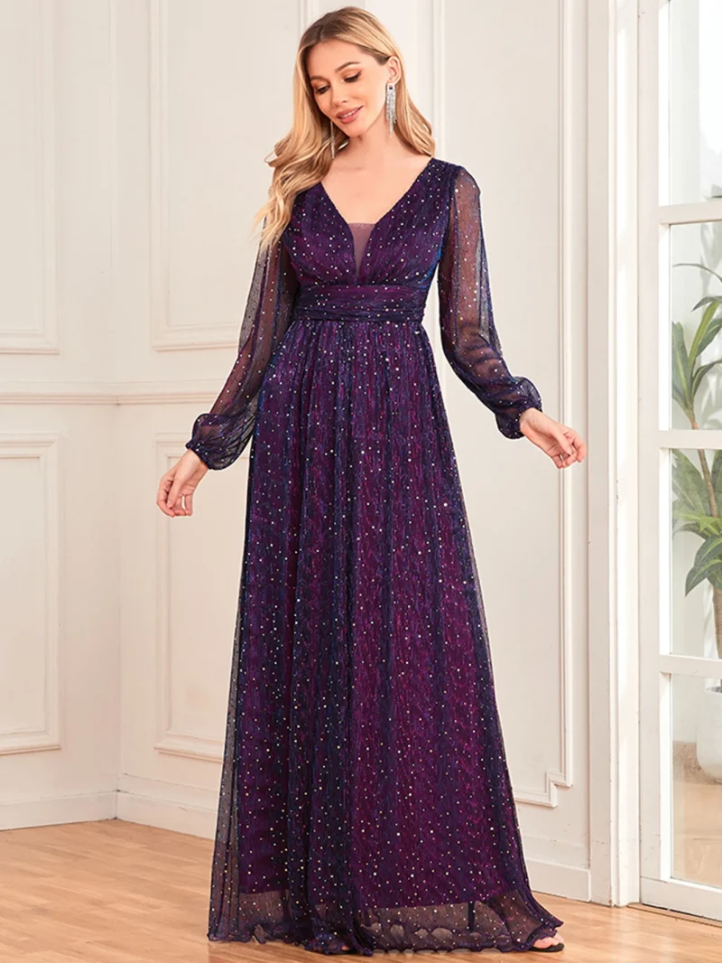 Sexy see through maxi sequin summer dress - Image 6