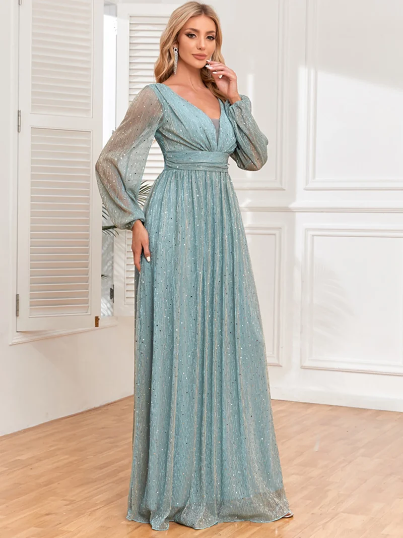 Sexy see through maxi sequin summer dress - Image 3