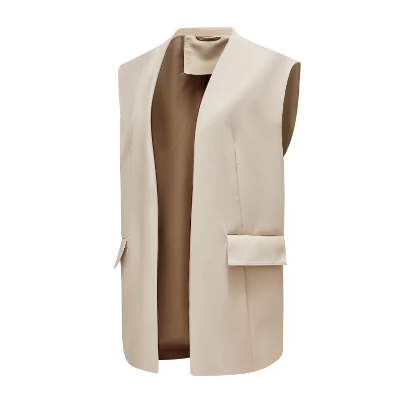 Sleeveless PU Leather Vest Women's Fashion Loose Waistcoat - Image 12