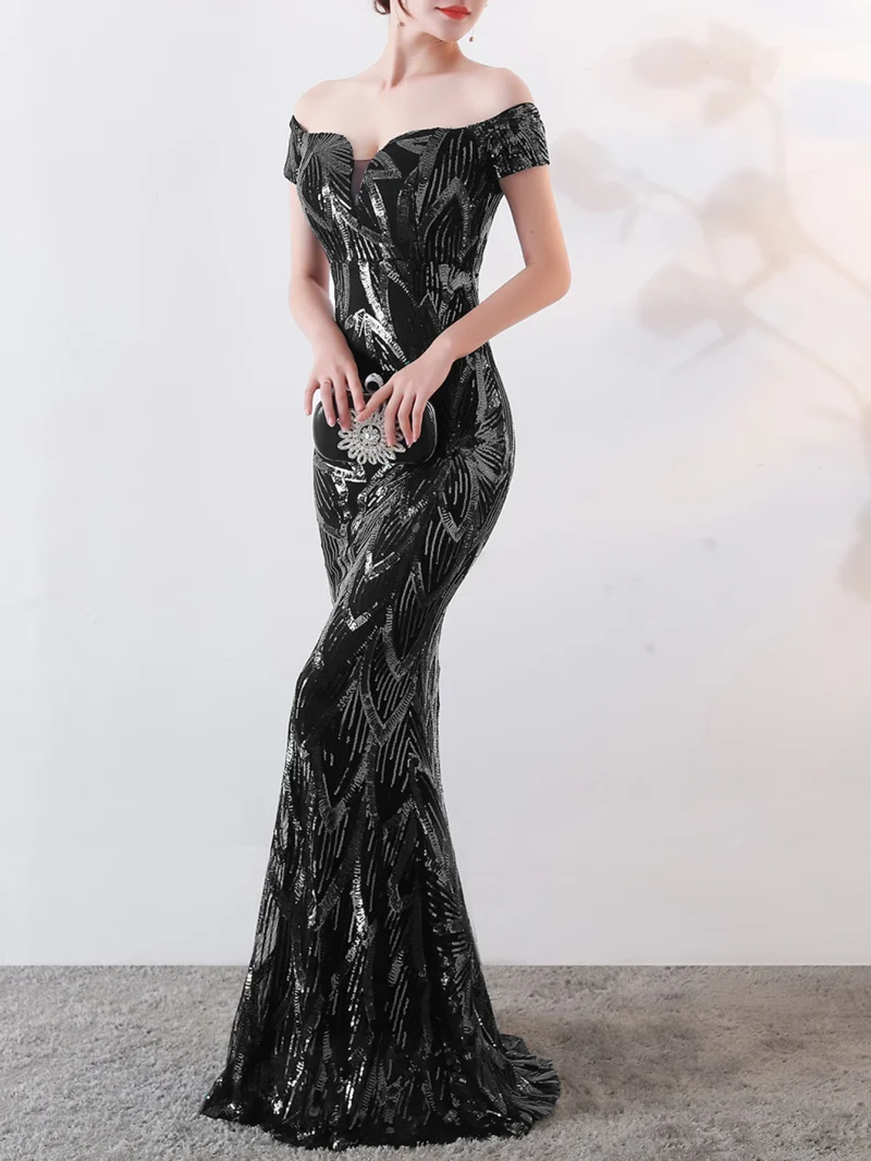Sexy backless maxi sequin summer dress women - Image 9