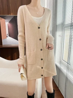 Pure Wool Knitted Cardigan Women’s