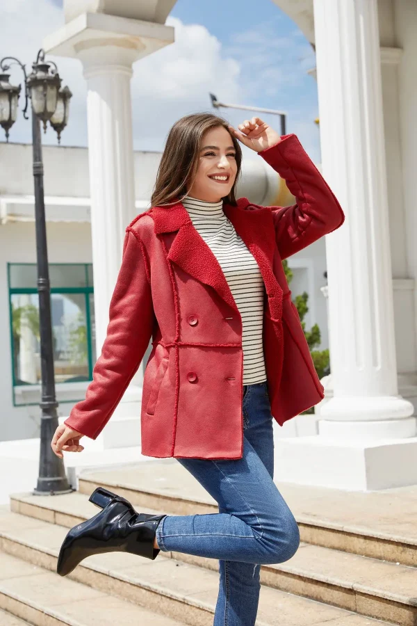 Fashion Suede Leather Jacket Women 2024 Office - Image 18