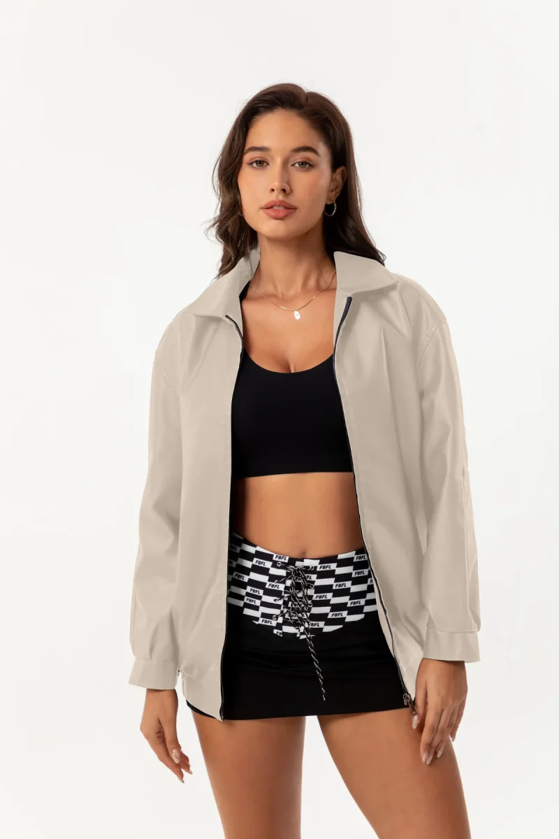 Leather Jacket Women Spring Autumn Oversize Long Sleeve - Image 12