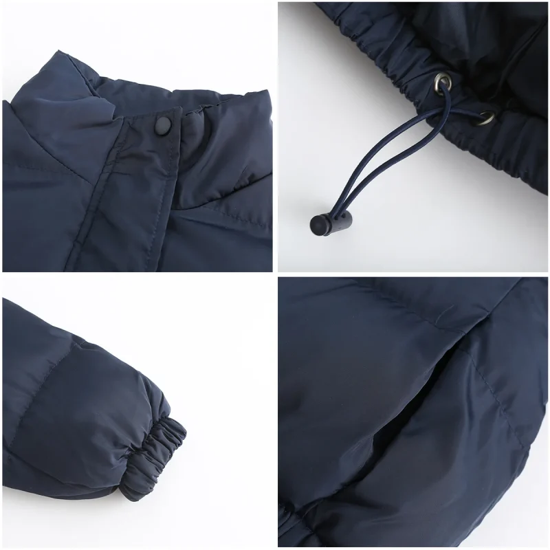 Female Solid Color Warm Loose Casual Cotton Jackets - Image 11