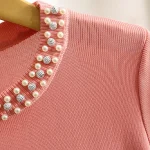 Korea Knitted T-shirt Women Top Solid Tank - Image 11