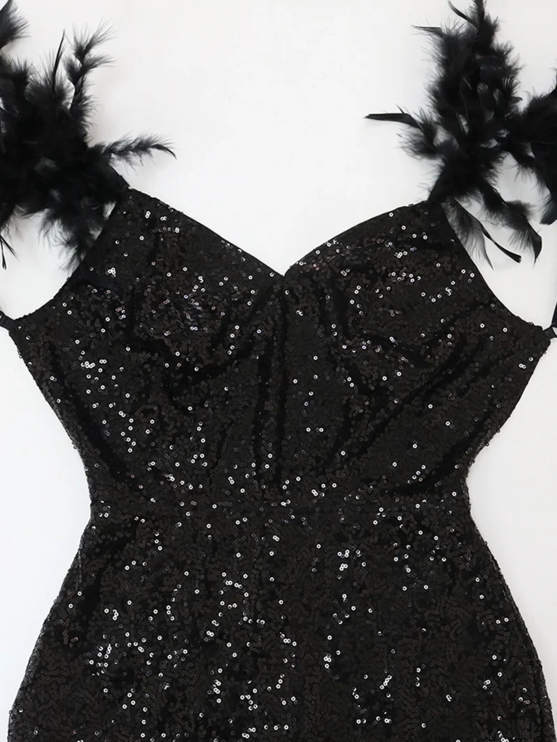 Sexy vintage backless Sequin maxi bodycon summer dress women - Image 6