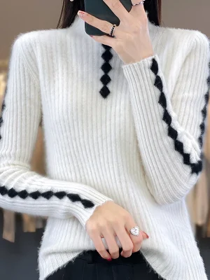 Korean Version Fashion Sweater Women Merino Wool