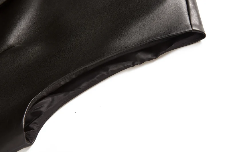 Sleeveless PU Leather Vest Women's Fashion Loose Waistcoat - Image 18