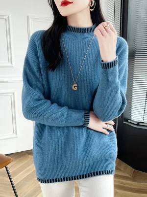 Turtleneck Pullover Sweater Women