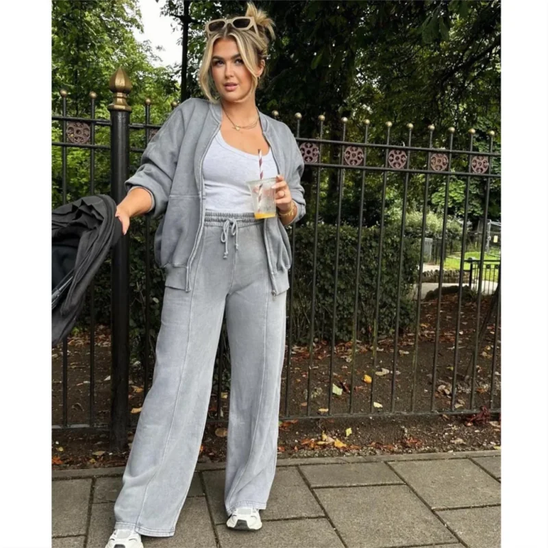 Casual Sweatshirt Pants Set - Image 8