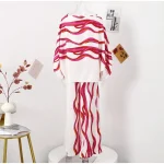 Print Satin Strapless Women Suit - Image 6
