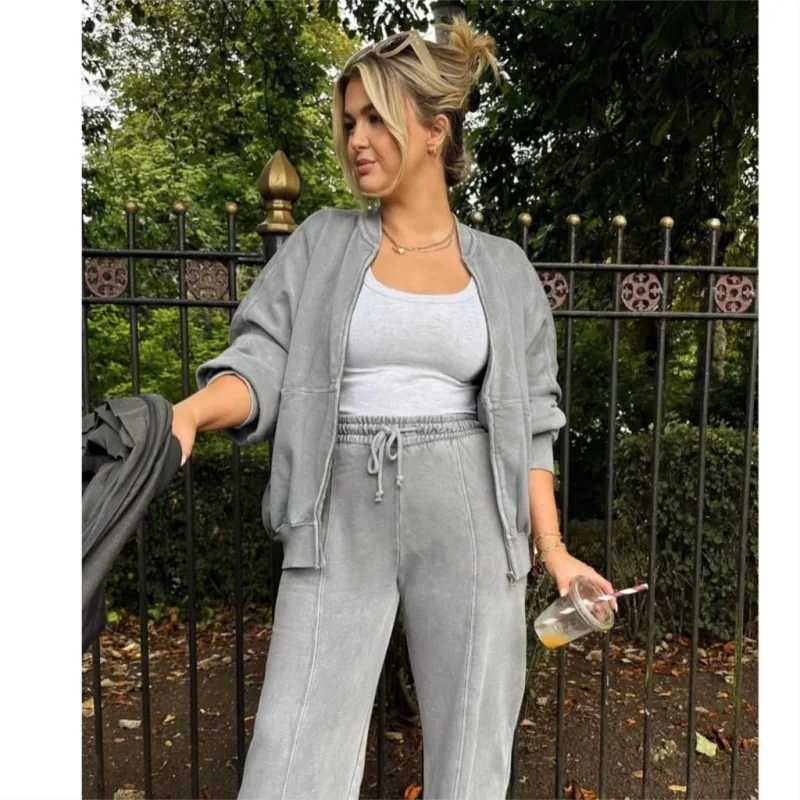 Casual Sweatshirt Pants Set - Image 9